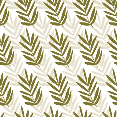 Kusursuz palmiye yaprağı doku izi bırakır. Tekerrür eden bir doku. Moda. Botanik plaj deseni.