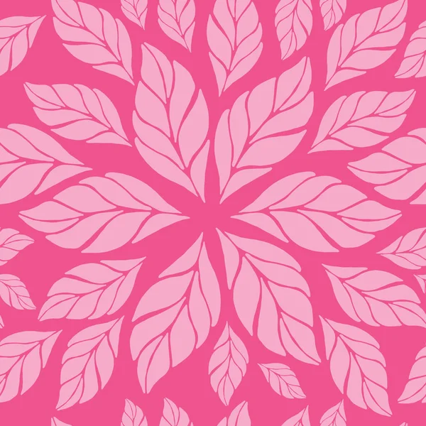 Stylový růžový monochromatický květinový vzor. Bezproblémový vektorový vzor kvetoucího květu. — Stockový vektor