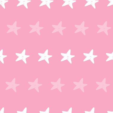 Kusursuz pembe plaj vektörü deniz yıldızı plaj deseni..