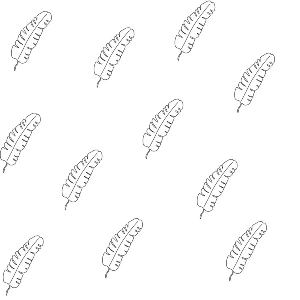 Γραμμή τέχνη απρόσκοπτη απεικόνιση μοτίβο Εξωτικά φύλλα φοίνικα Ζούγκλα Tropic στοιχεία, Aloha Μαύρο σε λευκό φόντο, Χέρι που για ταπετσαρίες Web, Ύφασμα Χαρτί Ύφασμα Πρόσκληση Ευχετήρια κάρτα άλλα. — Φωτογραφία Αρχείου