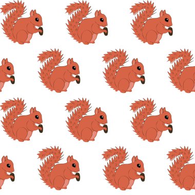 Sonbahar tatlı, pürüzsüz desen. Şişmiş sincap. Tasarım kumaşı, tekstil, baskı, kapak simgesi, tişört baskısı, etiket, afiş, kağıt, davetiye kartı tasarımı için kolay.