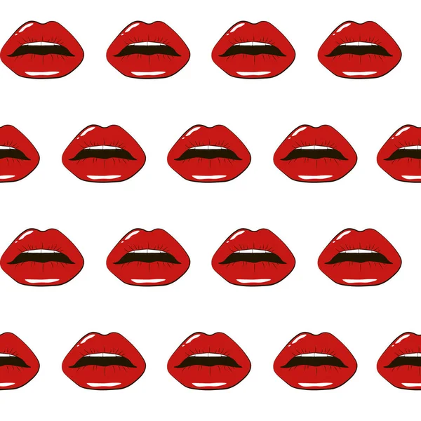 Woman red sexy lips isolated on white background. Colorful hand painted romantic texture Fashion illustration for your design cards, holiday wrapping paper, textile and other — Stock Photo, Image