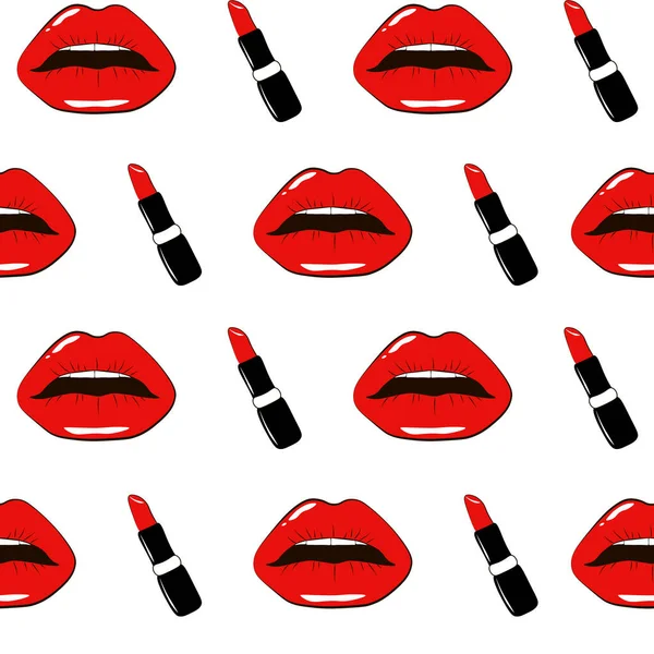 Kvinna röda sexiga läppar med läppstift isolerad på vit bakgrund. Färgglada handmålade romantisk konsistens Mode illustration för dina designkort, semester omslagspapper, textil och andra — Stockfoto
