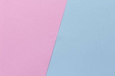 Yaratıcı geometrik Kağıt arka plan. Pembe, mavi pastel renkler. Soyutlama. Şablon. Üstten görünüm.