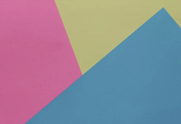 Creative Geometric Paper Background Pink Blue Yellow Pastel Colors Abstraction — Stock Photo, Image