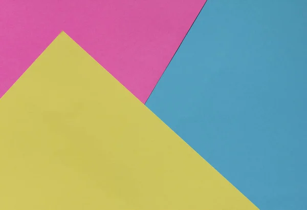 Creative Geometric Paper Background Pink Blue Yellow Colors Abstraction Template — Stock Photo, Image