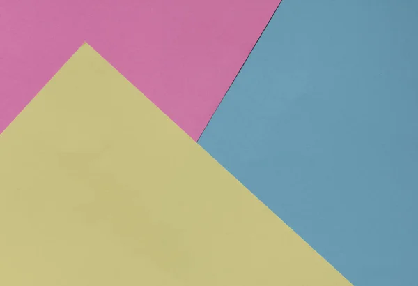 Creative Geometric Paper Background Pink Blue Yellow Pastel Colors Abstraction — Stock Photo, Image