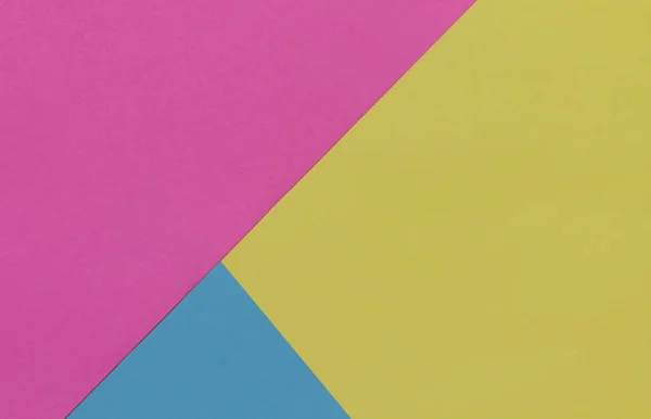Creative Geometric Paper Background Pink Blue Yellow Pastel Colors Abstraction — Stock Photo, Image