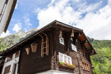 Canza (VCO), İtalya - 21 Haziran 2020: Canza Village, Formazza Valley, Ossola Valley, VCO, Piedmont, İtalya