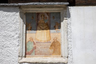 Canza (VCO), İtalya - 21 Haziran 2020: Canza Köyü, Formazza Vadisi, Ossola Vadisi, VCO, Piedmont, İtalya