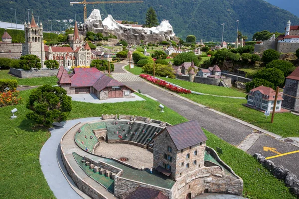 Melide Ελβετία Ιουνίου 2020 Άποψη Του Swissminiatur Υπαίθριου Μικροσκοπικού Πάρκου — Φωτογραφία Αρχείου