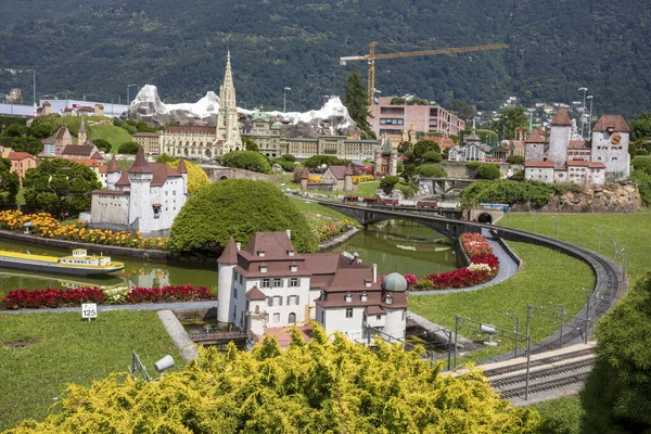 Melide Schweiz Juni 2020 Blick Auf Swissminiatur Einen Open Air — Stockfoto