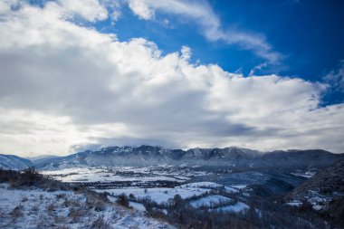 La Cerdanya 'da kış, Pireneler, İspanya