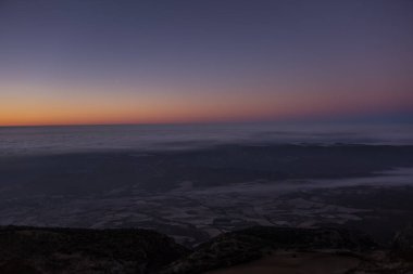 Serra Del Montsec 'te gün doğumu, Lleida, İspanya