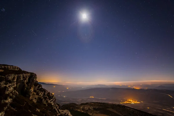 Lune Montagnes Lleida Espagne — Photo