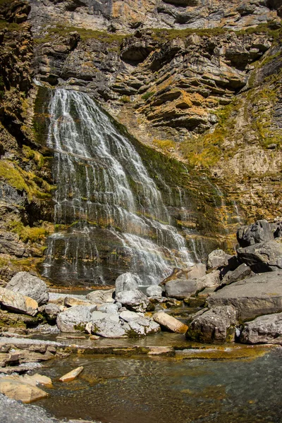 Cascata Cola Caballo Nel Parco Nazionale Ordesa Monte Perdido Spagna — Foto Stock