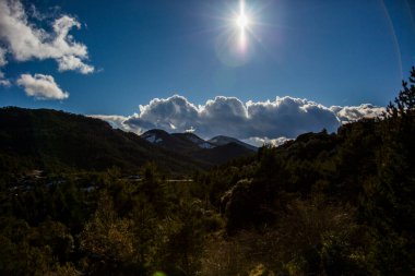 La Cerdanya 'da kış, Pireneler, İspanya