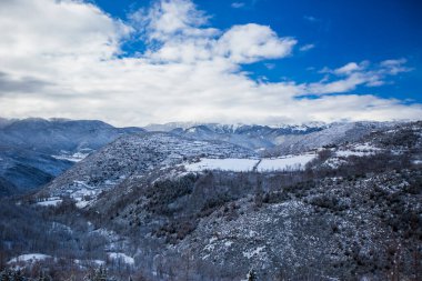 La Cerdanya 'da kış, Pireneler, İspanya
