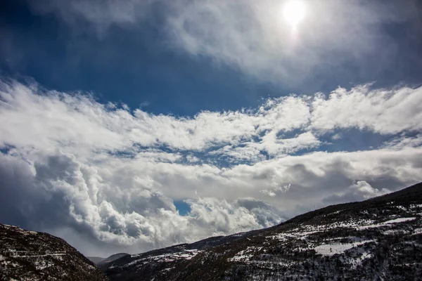 Zima Cerdanya Pireneje Hiszpania — Zdjęcie stockowe