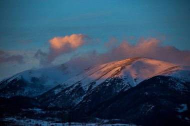 La Cerdanya 'da Kış Serra Del Cadi, Pireneler, İspanya