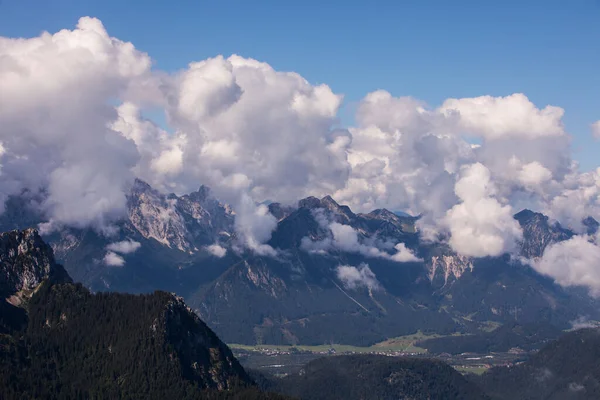 Sommersonnenaufgang Den Bayerischen Bergen Süddeutschland Europa — Stockfoto