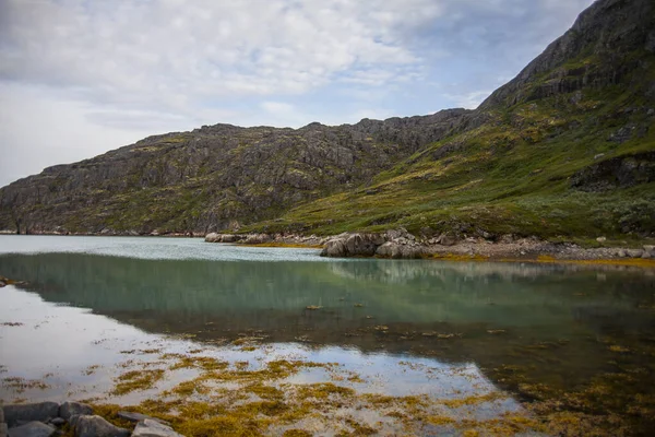 Kajak Expeditie Tussen Ijsbergen Narsaq Fiords Zuidwest Groenland Denemarken — Stockfoto