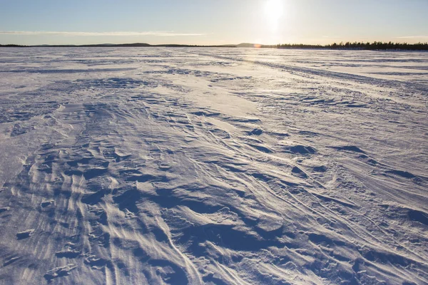 フィンランド ラップランドの稲荷湖の冬 — ストック写真
