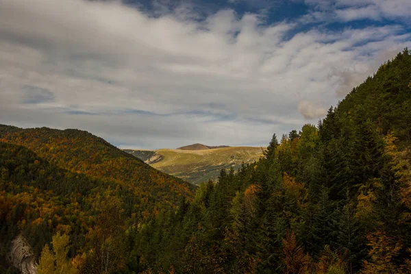 Herfst Scene Ordesa Monte Perdido National Park Spanje — Stockfoto