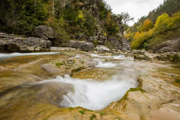 Őszi Jelenet Ordesa Monte Perdido Nemzeti Park Spanyolország — Stock Fotó