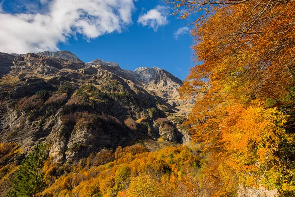 Autumn Scene Ordesa Monte Perdido National Park Spain — Stock Photo, Image