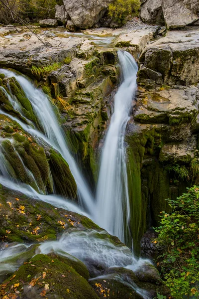 Scena Autunnale Nel Parco Nazionale Ordesa Monte Perdido Spagna — Foto Stock