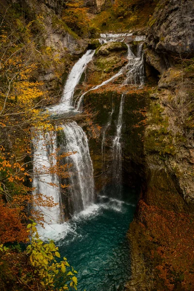 Scène Automne Ordesa Parc National Monte Perdido Espagne — Photo