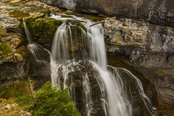 Cena Outono Parque Nacional Ordesa Monte Perdido Espanha — Fotografia de Stock