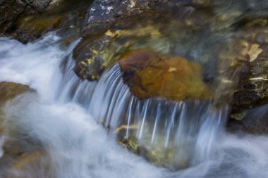 Ordesa ve Monte Perdido Ulusal Parkı 'nda sonbahar sahnesi, İspanya