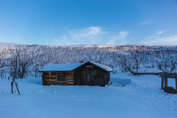 Expedición Esquí Nuorgam Laponia Finlandia — Foto de Stock