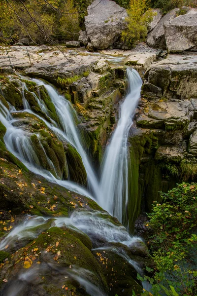 Cena Outono Parque Nacional Ordesa Monte Perdido Espanha — Fotografia de Stock