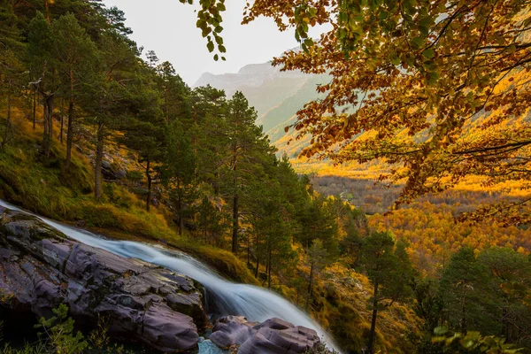 Scène Automne Ordesa Parc National Monte Perdido Espagne — Photo