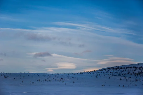 Nuorgam Lapland Finlandiya Rüzgar Bulutları — Stok fotoğraf