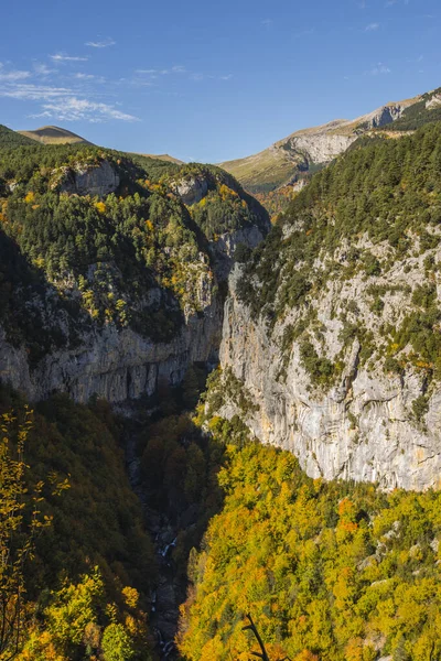 Autumn Scene Ordesa Monte Perdido National Park Spain — Stock Photo, Image