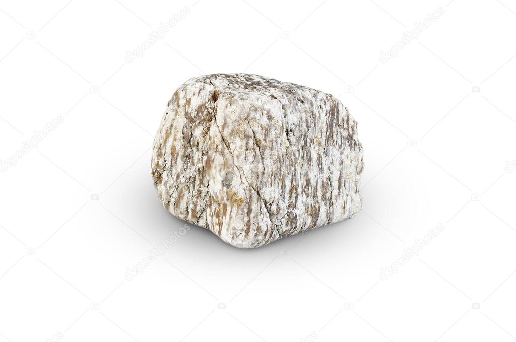 White stone isolated on white background. with cliping paths.