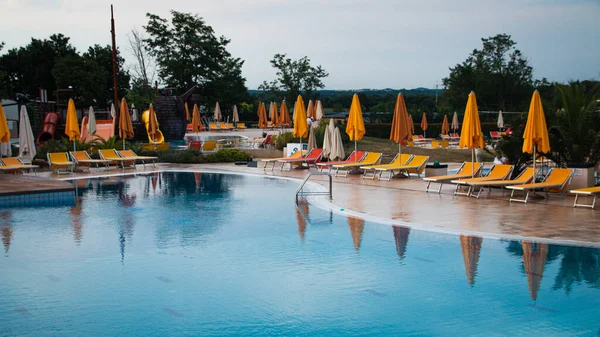 Pequena Piscina Início Manhã — Fotografia de Stock