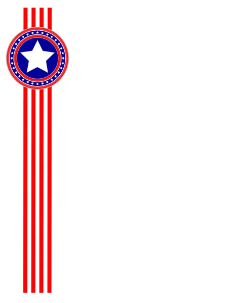 Ruban Drapeau Américain Cadre Stylisé — Image vectorielle