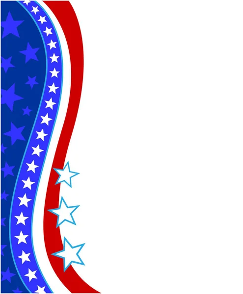 Résumé États Unis Flag Stars Wave Background Frame Empty Space — Image vectorielle