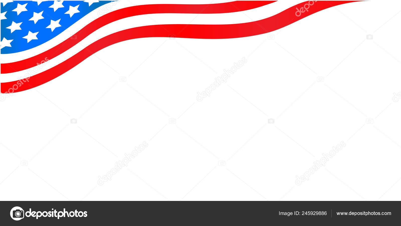 American Flag Banner Copy Space Your Text Stock Vector by ©skef1964 ...