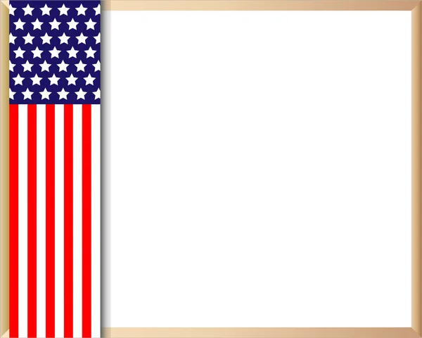 Confine Simbolismo Bandiera Degli Stati Uniti Con Spazio Vuoto Testo — Vettoriale Stock
