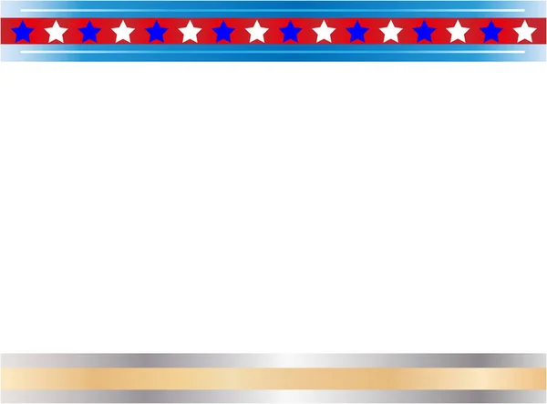 Borda Bandeira Abstrata Americana Decorativa Com Espaço Vazio Para Seu —  Vetores de Stock