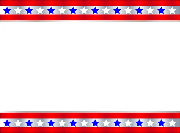 United States Flag Symbol Frame Banner Border Blank Space Your — Stock Vector