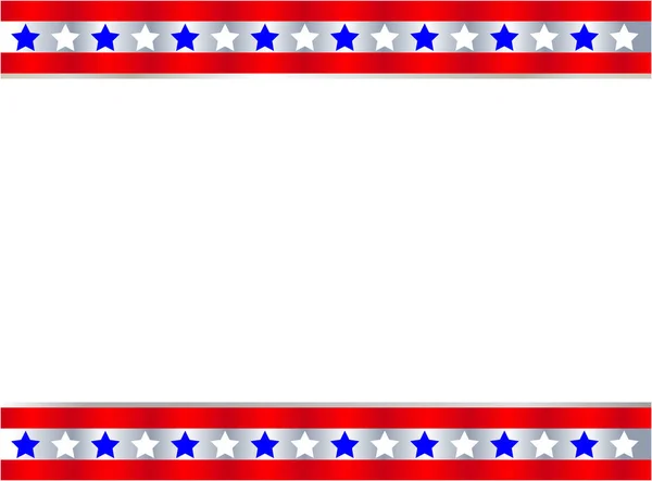 Estados Unidos Bandeira Símbolo Quadro Banner Borda Com Espaço Branco — Vetor de Stock