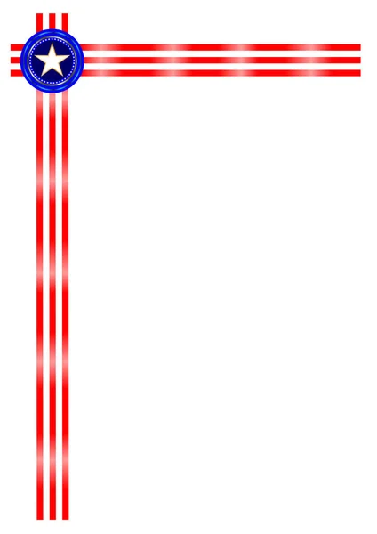 Ruban de bordure des symboles USA — Image vectorielle