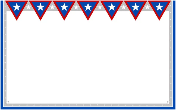 Förenta staternas flagga banner Frame affisch. — Stock vektor